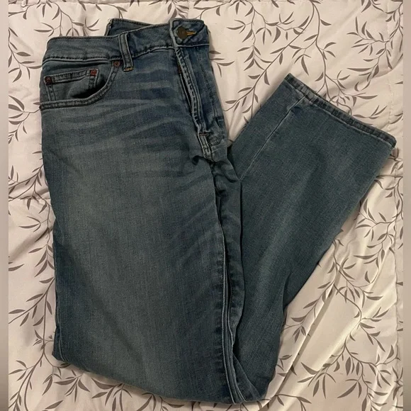 American Eagle Outfitters Flex Original Straight Light Wash Blue Men Jeans - Picture 1 of 6